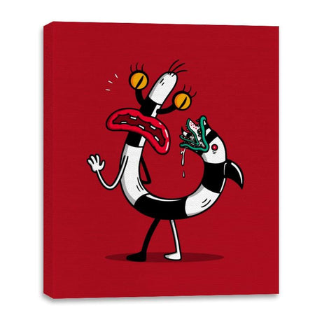 Worm Tail! - Canvas Wraps Canvas Wraps RIPT Apparel 16x20 / Red