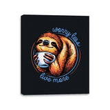 Worry Less Live More - Canvas Wraps Canvas Wraps RIPT Apparel 11x14 / Black