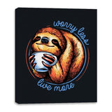 Worry Less Live More - Canvas Wraps Canvas Wraps RIPT Apparel 16x20 / Black