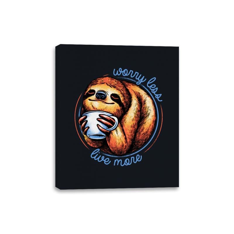 Worry Less Live More - Canvas Wraps Canvas Wraps RIPT Apparel 8x10 / Black