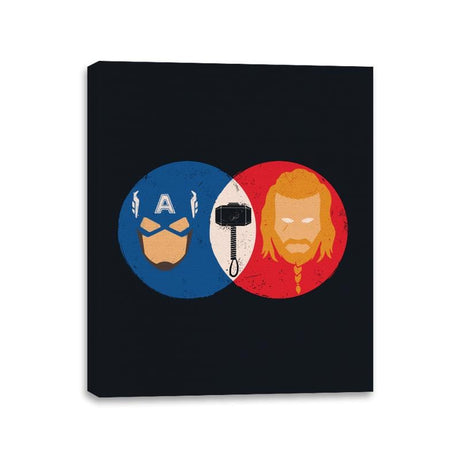 Worthy Heroes - Canvas Wraps Canvas Wraps RIPT Apparel 11x14 / Black