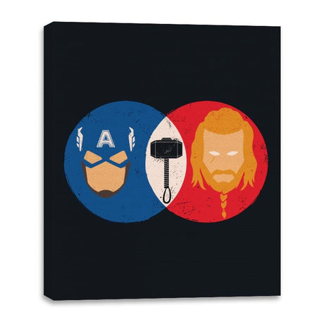 Worthy Heroes - Canvas Wraps Canvas Wraps RIPT Apparel 16x20 / Black