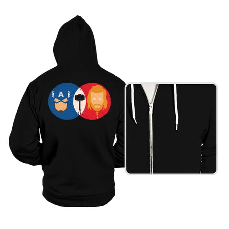 Worthy Heroes - Hoodies Hoodies RIPT Apparel Small / Black