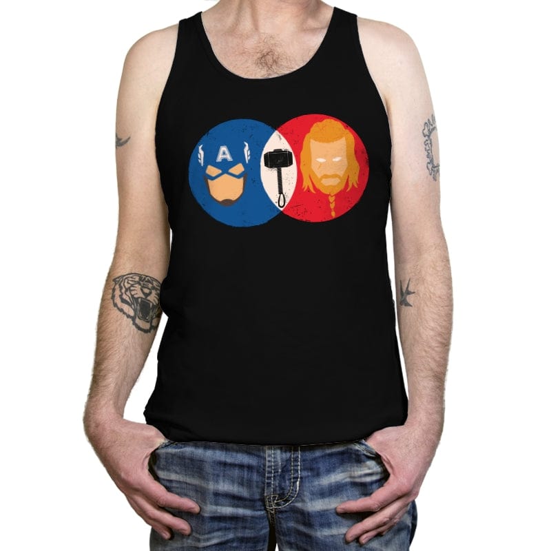 Worthy Heroes - Tanktop Tanktop RIPT Apparel X-Small / Black