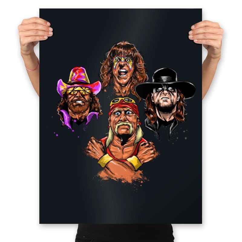 Wrestlers Rhapsody - Prints Posters RIPT Apparel 18x24 / Black