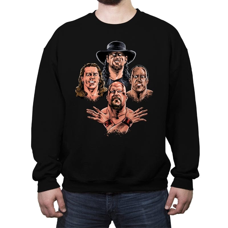 Wrestlers Rhapsody Remix - Crew Neck Sweatshirt Crew Neck Sweatshirt RIPT Apparel Small / Black