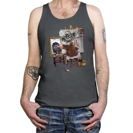 Wrong Triple Self-Portrait - Tanktop Tanktop RIPT Apparel X-Small / Asphalt