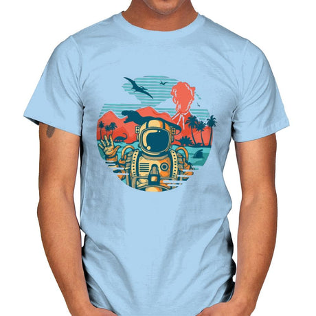 Wrong Vacation - Mens T-Shirts RIPT Apparel Small / Light Blue