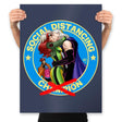 X Social Distancing Champ - Prints Posters RIPT Apparel 18x24 / Navy