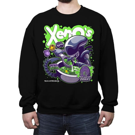 Xen-O's - Crew Neck Sweatshirt Crew Neck Sweatshirt RIPT Apparel Small / Black