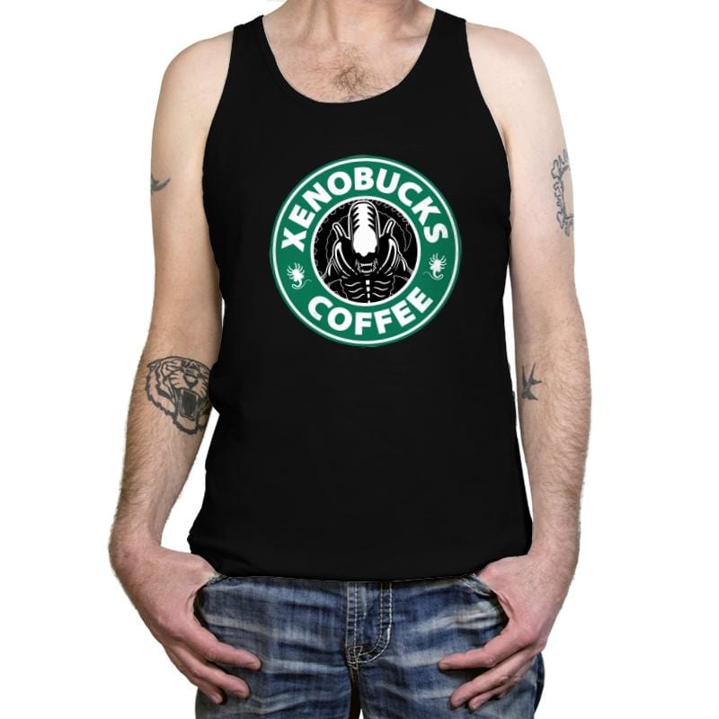 Xenobucks Coffee - Tanktop Tanktop RIPT Apparel X-Small / Black