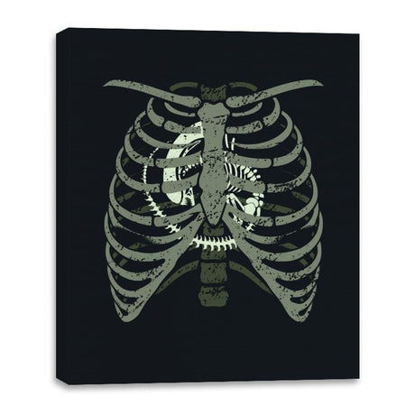 Xenomorph in (your) Chest - Canvas Wraps Canvas Wraps RIPT Apparel 16x20 / Black