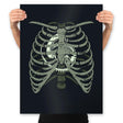 Xenomorph in (your) Chest - Prints Posters RIPT Apparel 18x24 / Black