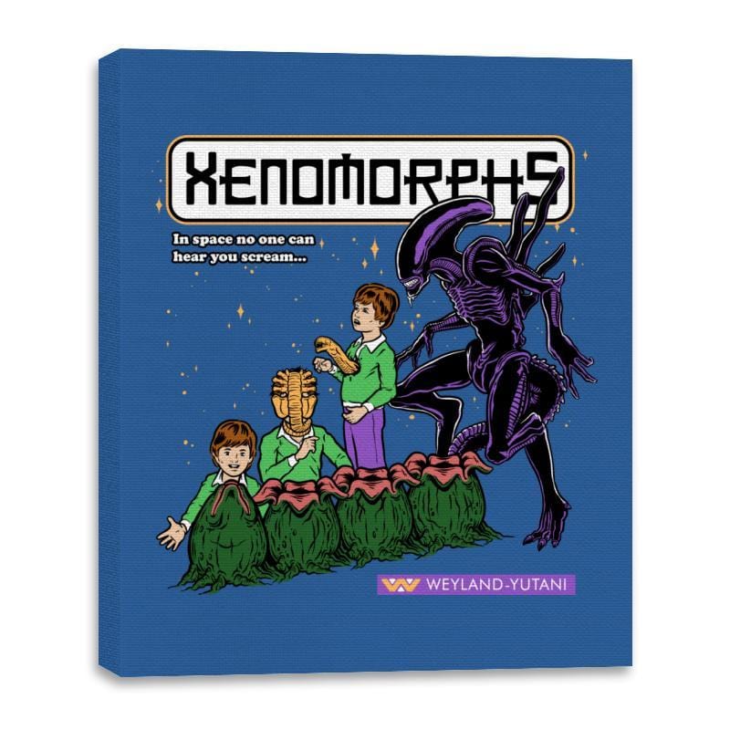 Xenomorphs Book - Canvas Wraps Canvas Wraps RIPT Apparel 16x20 / Royal