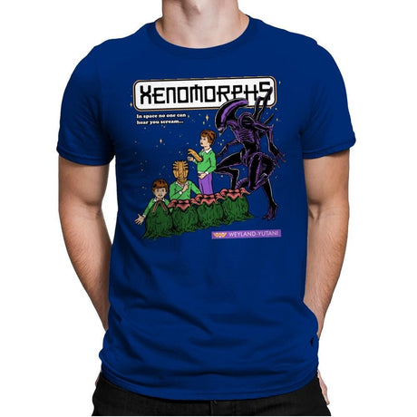 Xenomorphs Book - Mens Premium T-Shirts RIPT Apparel Small / Royal