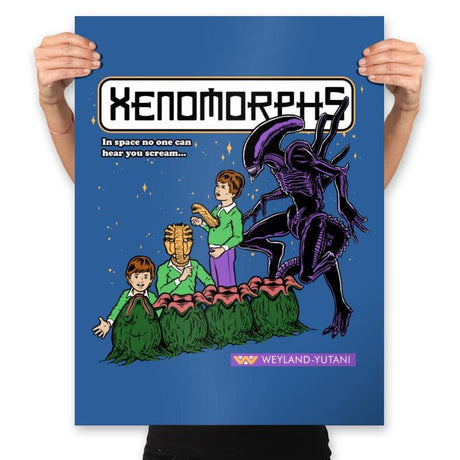 Xenomorphs Book - Prints Posters RIPT Apparel 18x24 / Royal