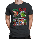 Xmas Fighter - Home Alone 2 vs The Grinch - Mens Premium T-Shirts RIPT Apparel Small / Heavy Metal