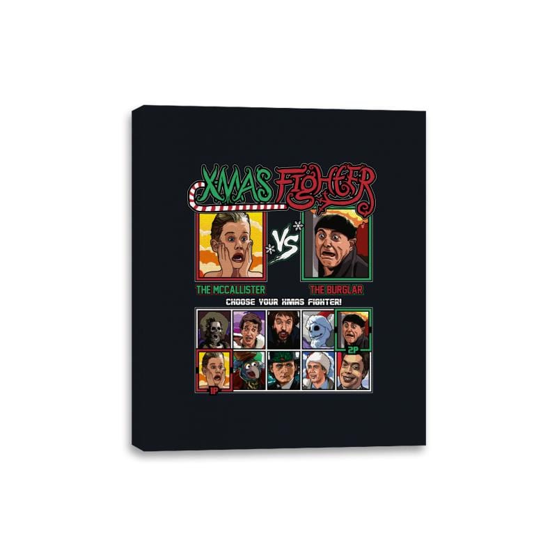 Xmas Fighter - Home Alone - Canvas Wraps Canvas Wraps RIPT Apparel 8x10 / Black