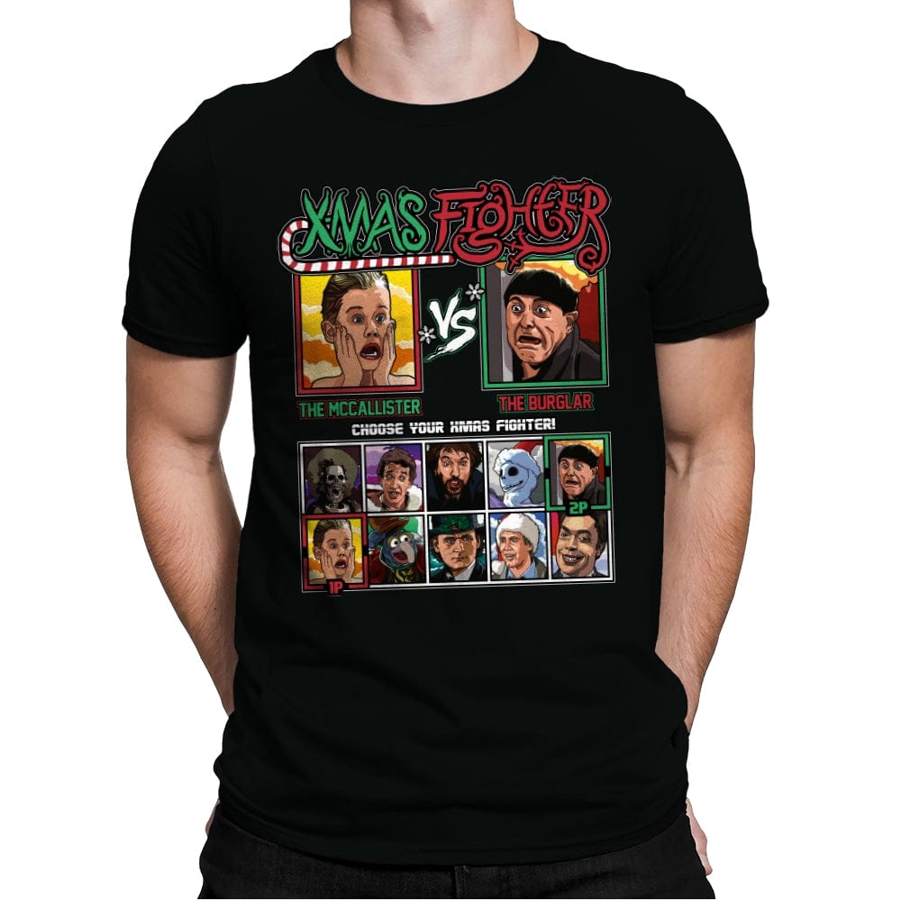 Xmas Fighter - Home Alone - Mens Premium T-Shirts RIPT Apparel Small / Black