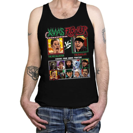 Xmas Fighter - Home Alone - Tanktop Tanktop RIPT Apparel X-Small / Black