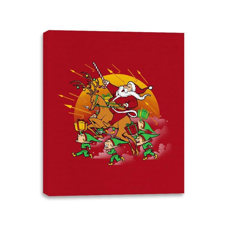 Xmas Tshirt War  - Canvas Wraps Canvas Wraps RIPT Apparel 11x14 / Red