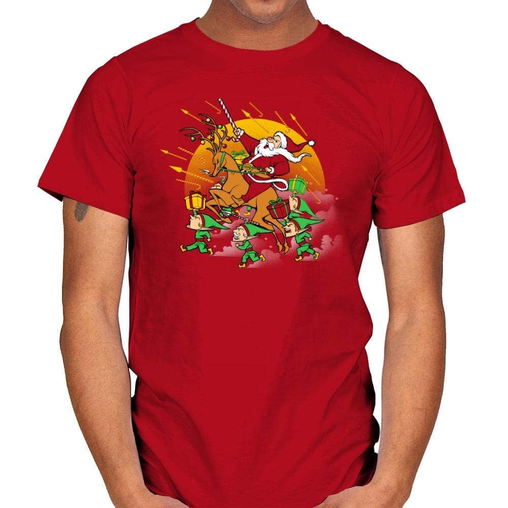 Xmas Tshirt War  - Mens T-Shirts RIPT Apparel Small / Red