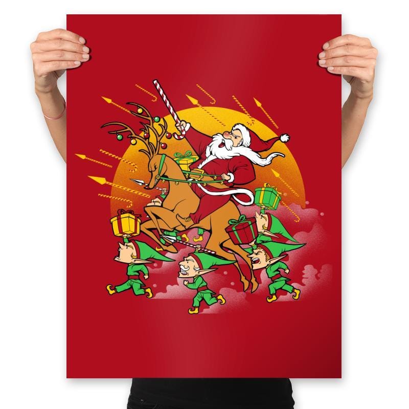 Xmas Tshirt War  - Prints Posters RIPT Apparel 18x24 / Red