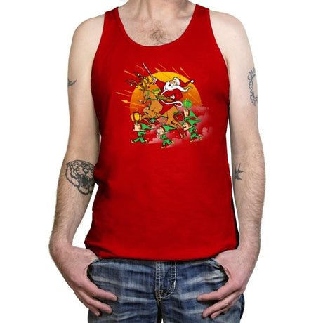 Xmas Tshirt War  - Tanktop Tanktop RIPT Apparel X-Small / Red