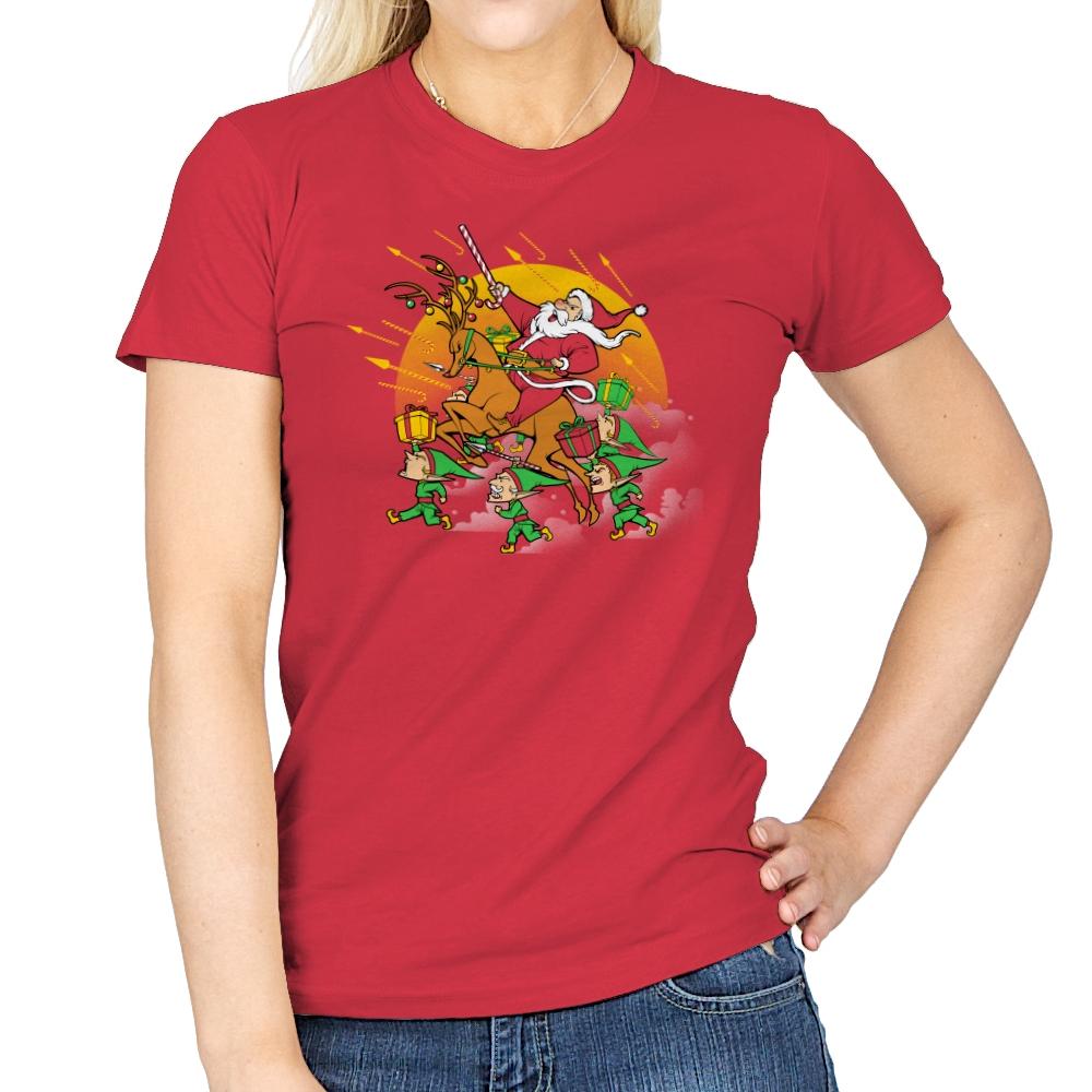 Xmas Tshirt War  - Womens T-Shirts RIPT Apparel Small / Red