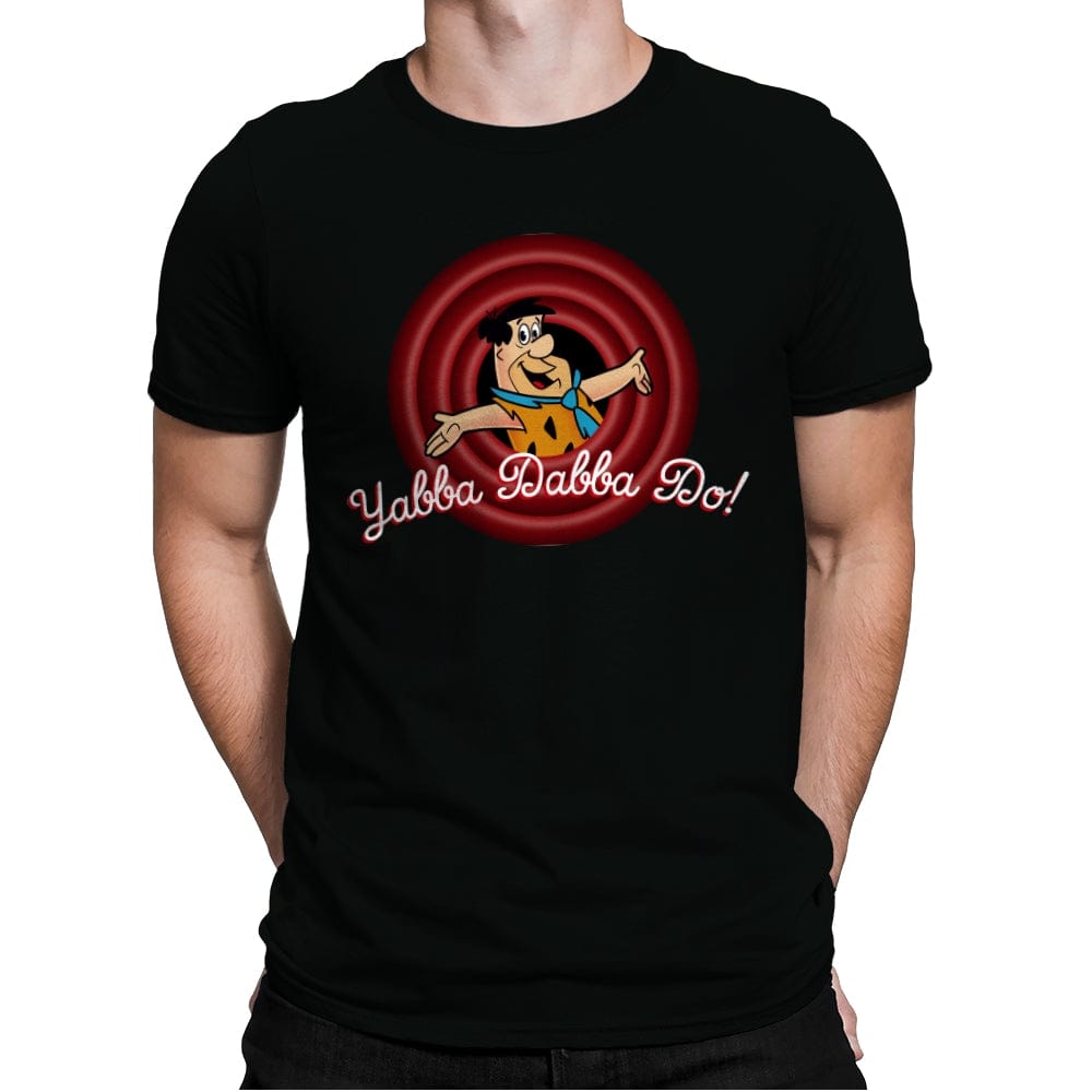 Yabba Dabba Doo, Folks! - Mens Premium T-Shirts RIPT Apparel Small / Black