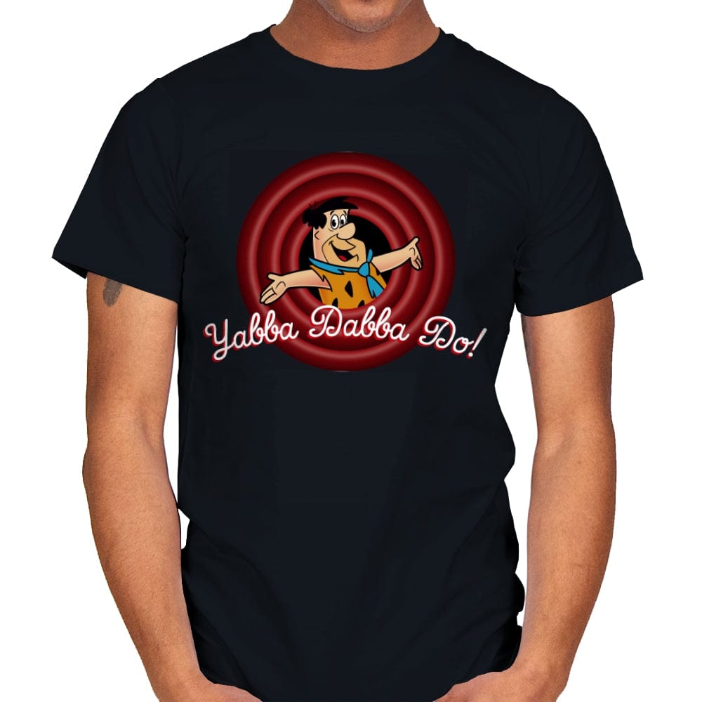 Yabba Dabba Doo, Folks! - Mens T-Shirts RIPT Apparel Small / Black