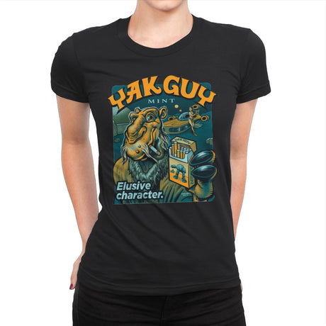 Yak Guy Mint - Womens Premium T-Shirts RIPT Apparel Small / Black