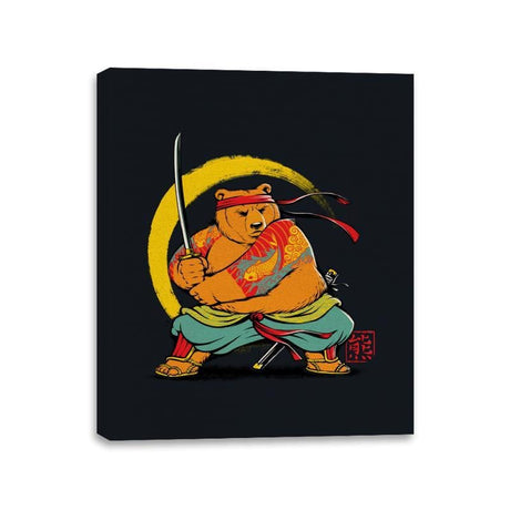 Yakuza Bear Samurai - Canvas Wraps Canvas Wraps RIPT Apparel 11x14 / Black