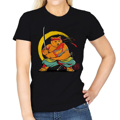 Yakuza Bear Samurai - Womens T-Shirts RIPT Apparel Small / Black