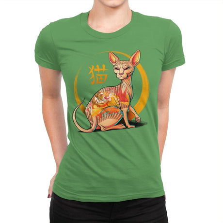 Yakuza Cat - Womens Premium T-Shirts RIPT Apparel Small / Kelly