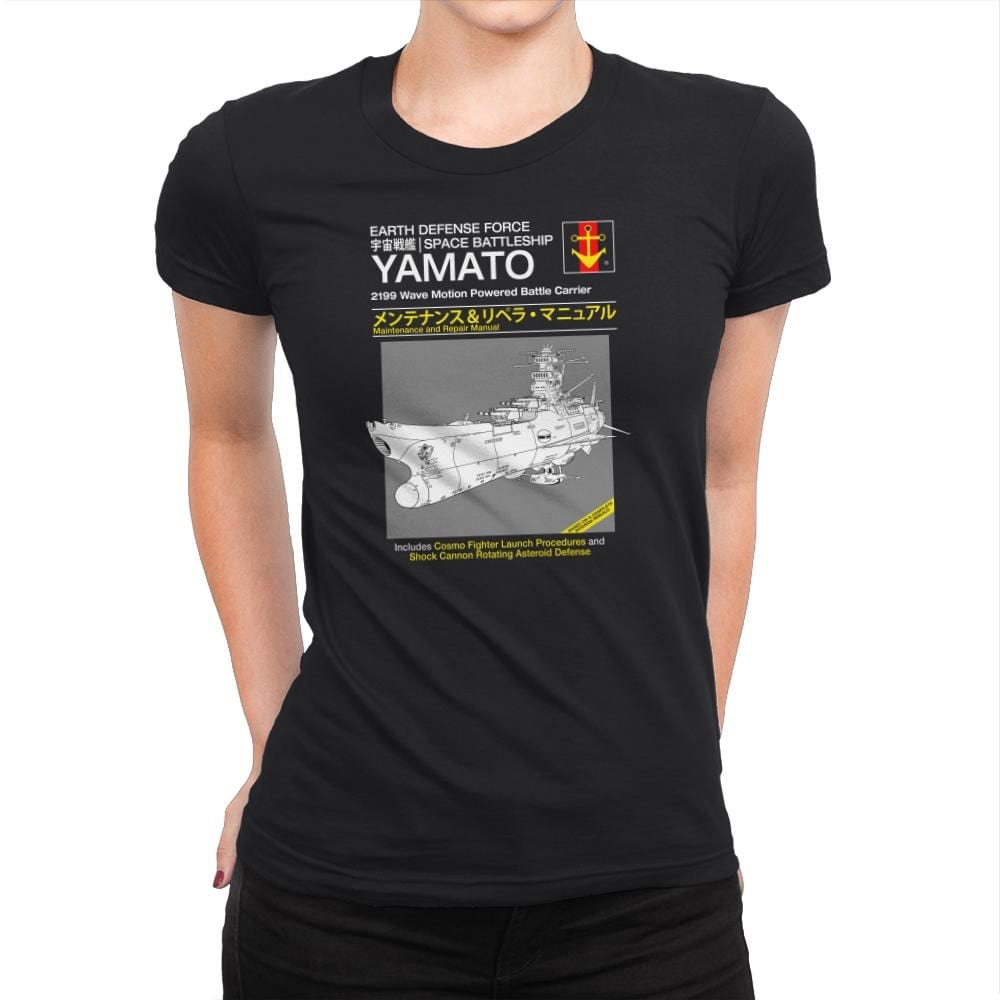 Yamato Repair Manual Exclusive - Anime History Lesson - Womens Premium T-Shirts RIPT Apparel Small / Black