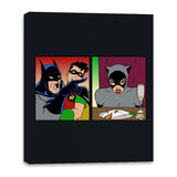 Yelling Bat At Cat - Canvas Wraps Canvas Wraps RIPT Apparel 16x20 / Black