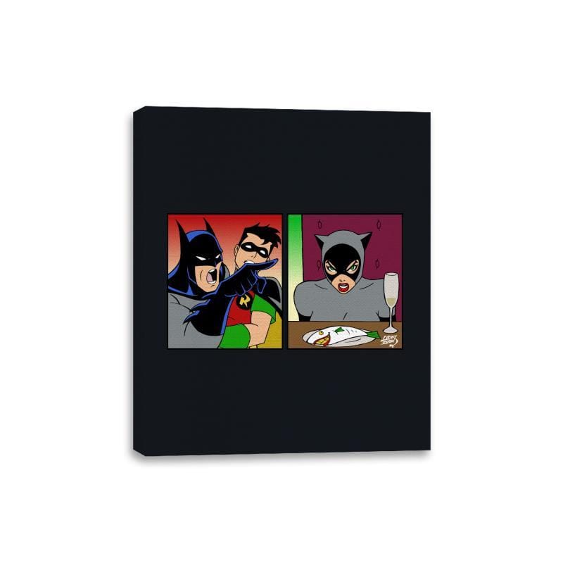 Yelling Bat At Cat - Canvas Wraps Canvas Wraps RIPT Apparel 8x10 / Black