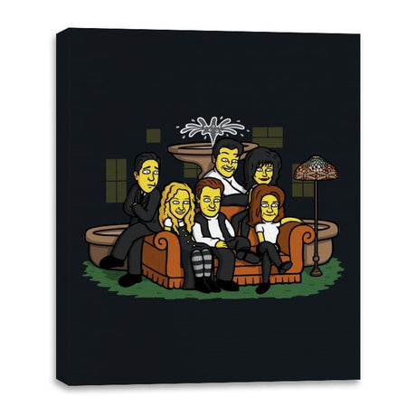 Yellow Friendhsip! - Canvas Wraps Canvas Wraps RIPT Apparel 16x20 / Black