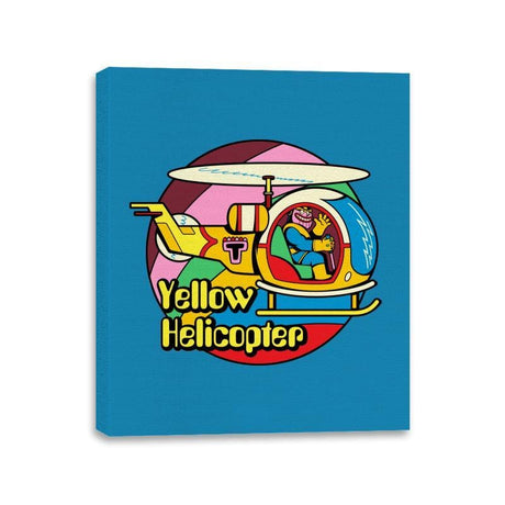 Yellow Helicopter - Canvas Wraps Canvas Wraps RIPT Apparel 11x14 / Sapphire