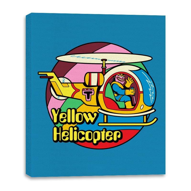 Yellow Helicopter - Canvas Wraps Canvas Wraps RIPT Apparel 16x20 / Sapphire