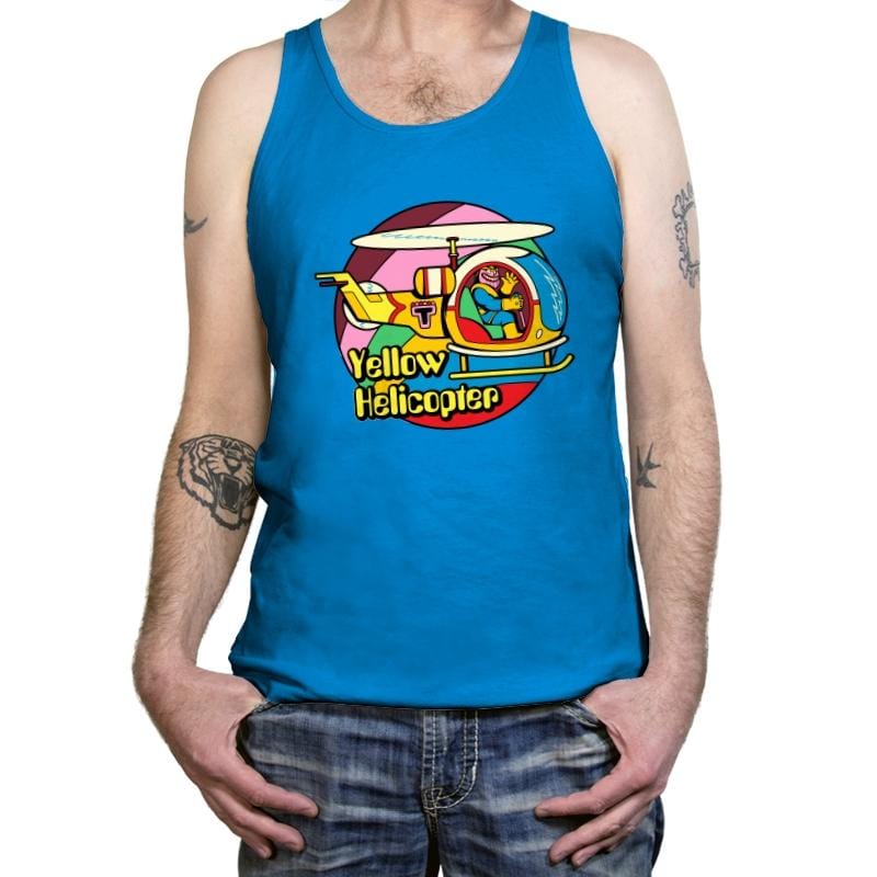 Yellow Helicopter - Tanktop Tanktop RIPT Apparel X-Small / Teal