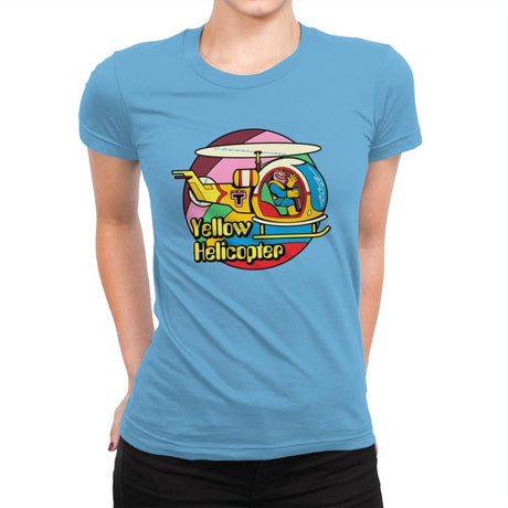 Yellow Helicopter - Womens Premium T-Shirts RIPT Apparel Small / Turquoise