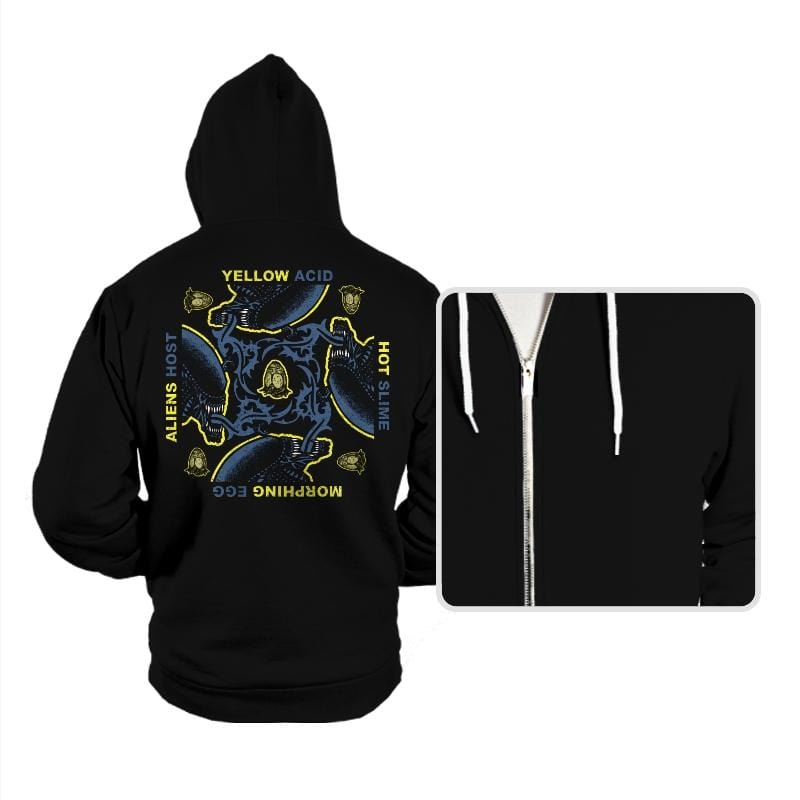 Yellow Hot Morphing Aliens - Hoodies Hoodies RIPT Apparel Small / 151515