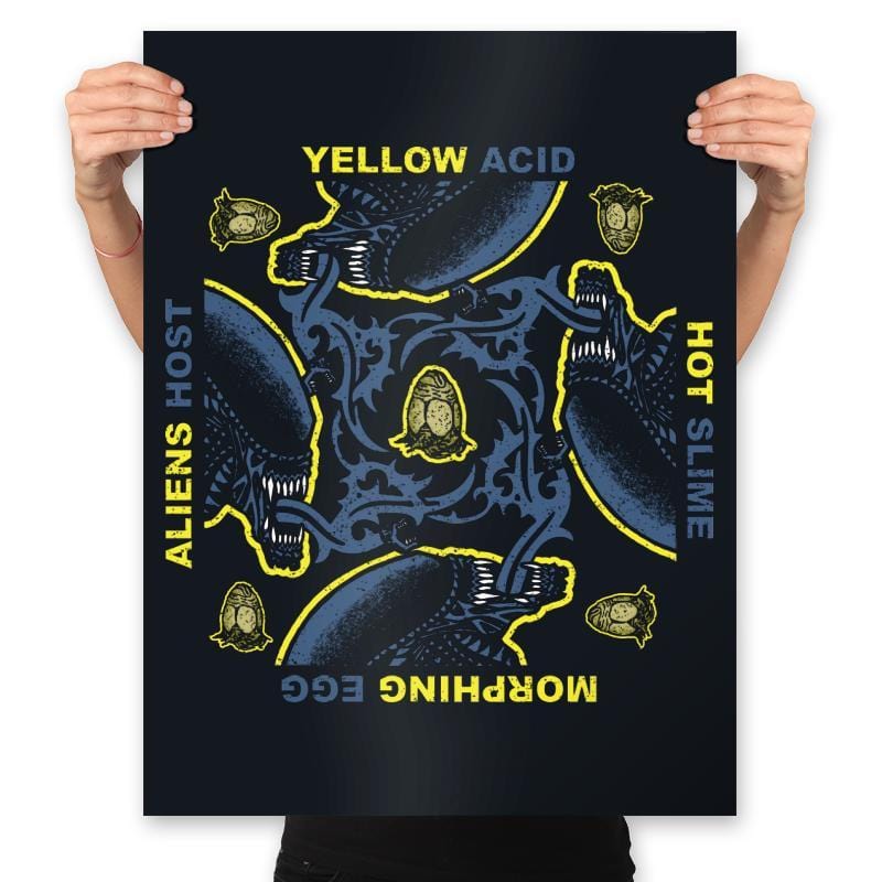 Yellow Hot Morphing Aliens - Prints Posters RIPT Apparel 18x24 / 151515