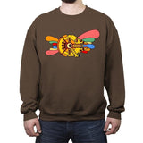 Yellow Hunk of Junk - Crew Neck Sweatshirt Crew Neck Sweatshirt RIPT Apparel Small / Dark Chocolate