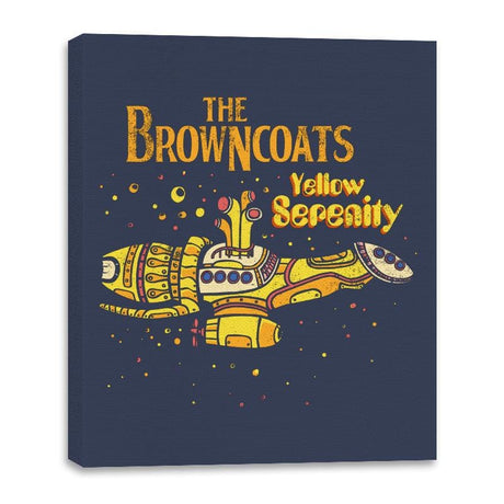 Yellow Serenity - Canvas Wraps Canvas Wraps RIPT Apparel 16x20 / Navy