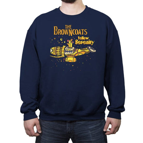 Yellow Serenity - Crew Neck Sweatshirt Crew Neck Sweatshirt RIPT Apparel Small / Navy