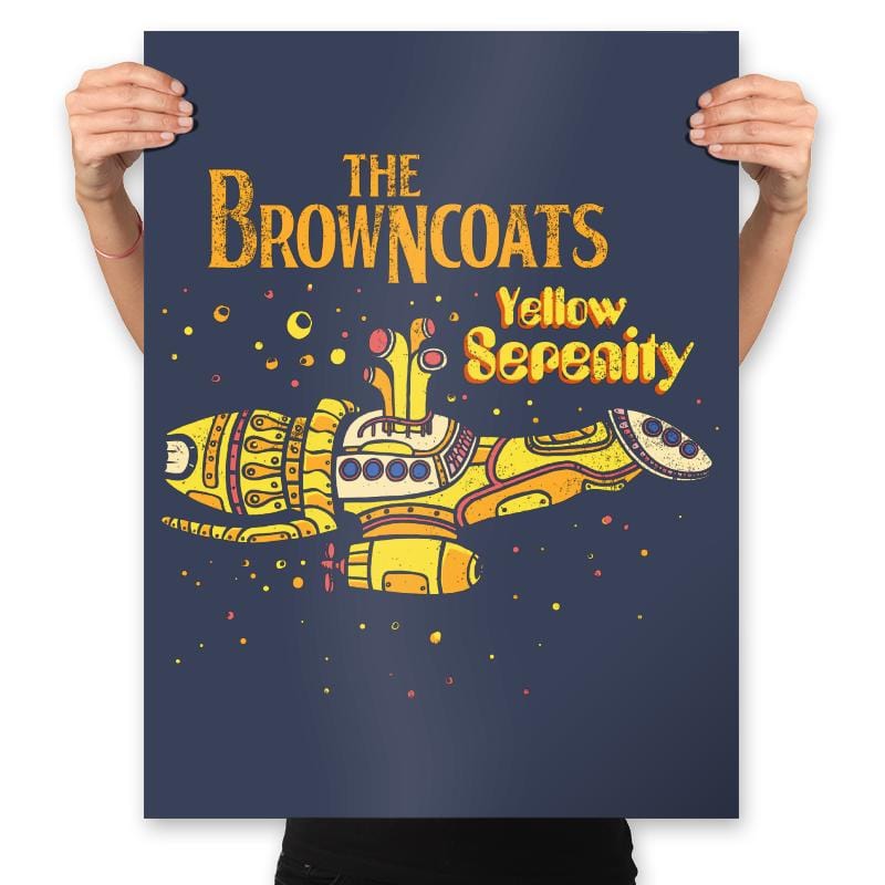 Yellow Serenity - Prints Posters RIPT Apparel 18x24 / Navy