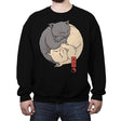 Yin Yang Cats - Crew Neck Sweatshirt Crew Neck Sweatshirt RIPT Apparel Small / Black